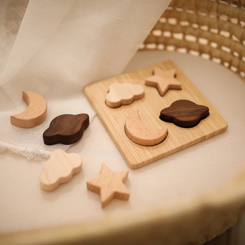 Cadeau de naissance : Puzzles Montessori en Bois ou Silicone