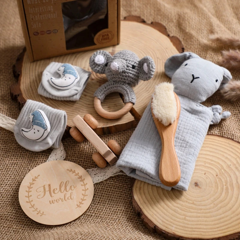 Coffret Cadeau Bébé – Douceur et Éveil pour les Nouveaux Nés