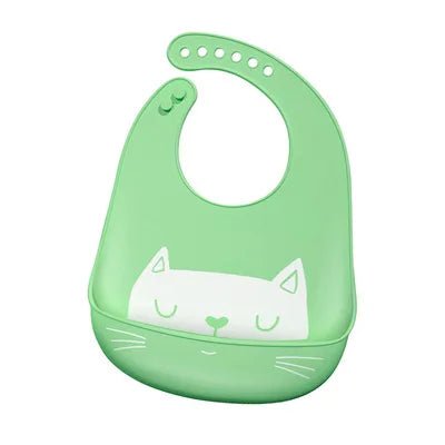 Bavoir en Silicone Chaton - Bleu ciel- Le monde des pitchounes