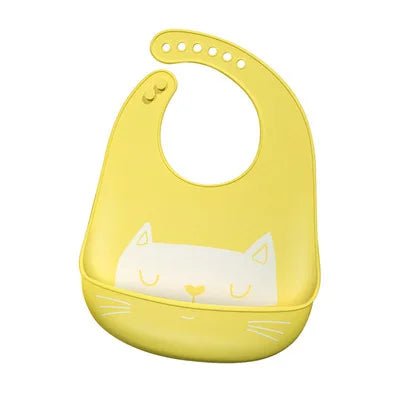 Bavoir en Silicone Chaton - Jaune- Le monde des pitchounes