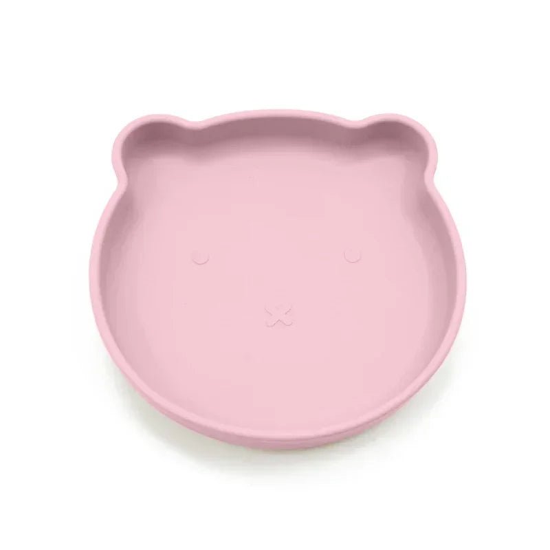 Assiette Bébé Ours - Rose- Le monde des pitchounes