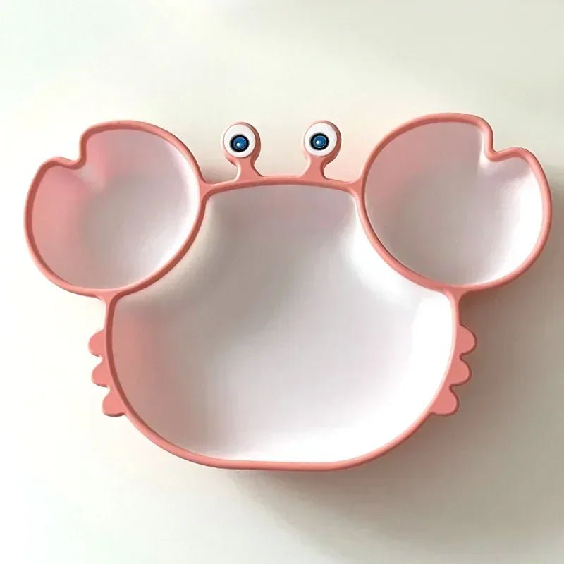 Assiette Silicone Crabe - Bleue- Le monde des pitchounes