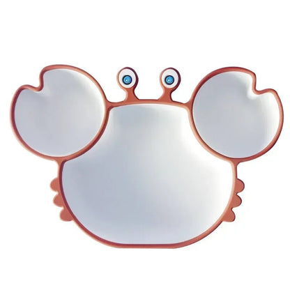 Assiette Silicone Crabe - Marron- Le monde des pitchounes