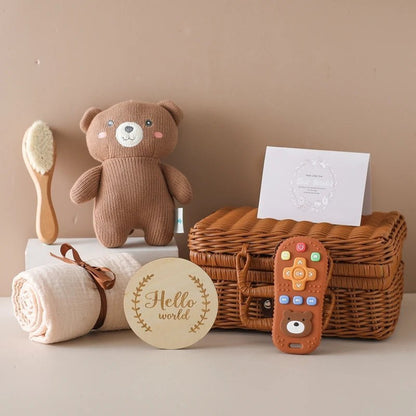 Coffret Cadeau de Naissance - Douceur et Apprentissage pour Bébé - Lapin - Dentition- Le monde des pitchounes